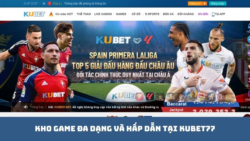 Kho Game Đa Dạng và Hấp Dẫn tại Kubet77